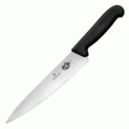 Нож поварской; сталь нержавеющая , полипропилен ; L=44/21.5, B=5.9см; черный, металлический 