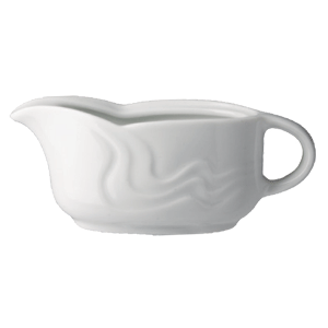 Соусник «Мелодия»; фарфор; 100мл; H=45, L=125, B=50мм; белый