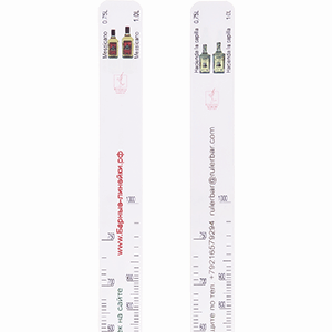 Линейка «Мессиано, Хасиенда Ла Капилла» 0. 75, 1л; пластик; L=28, B=2см; белый