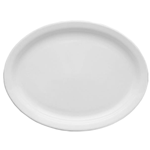 Блюдо овальное  «Америка»; фарфор; H=55, L=350, B=255мм; белый