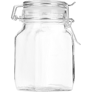 Банка для сыпучих продуктов , стекло; силикон, металл; 275мл; D=60, H=115мм; прозрачный 