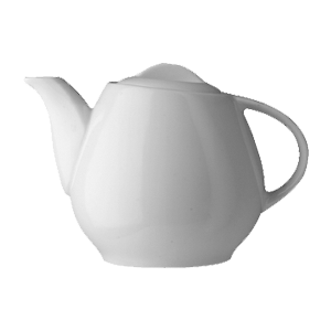 Чайник с крышкой  «Вейвел»; фарфор; 450мл; D=10, H=10, L=15см; белый