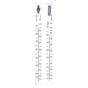 Линейка «Кампари 0. 75, 1л Мартини 0. 75, 1»; пластик; L=28, B=2см; белый