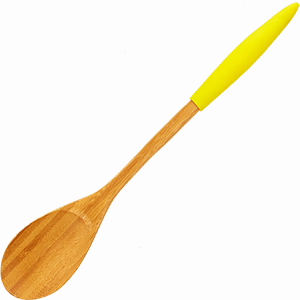 Ложка; дерево; L=36/8.5см; желтый 