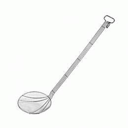 Шумовка; сталь нержавеющая ; D=28, L=85см; металлический 