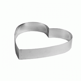 Форма кондитерская  «Сердце»; сталь нержавеющая ; D=24, H=4, L=25, B=25см; металлический 