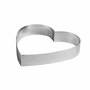 Форма кондитерская  «Сердце»; сталь нержавеющая ; D=24, H=4, L=25, B=25см; металлический 