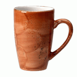 Кружка «Крафт»; фарфор; 285мл; D=7, H=11, L=11см; терракот