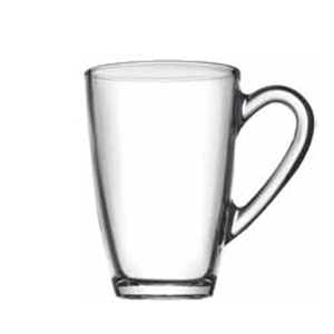 Кружка; стекло; 330мл; , H=11, 9см; прозрачный 
