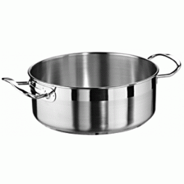 Кастрюля без крышки ; сталь; 12л; D=30, H=17, L=45см; металлический 