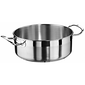 Кастрюля без крышки ; сталь; 12л; D=30, H=17, L=45см; металлический 