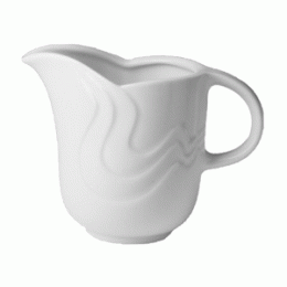 Молочник «Мелодия»; фарфор; 250мл; D=70, H=93, L=140, B=77мм; белый