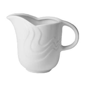Молочник «Мелодия»; фарфор; 250мл; D=70, H=93, L=140, B=77мм; белый