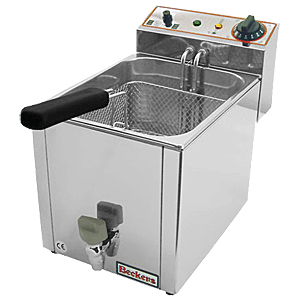 Фритюрница FR10LT; сталь; H=35.5, L=61, B=26см; 3Квт; металлический 