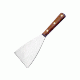 Скребок для уборки стола; сталь нержавеющая , дерево; L=10/25, B=9.5см; металлический , коричневый 