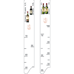 Линейка «Джеймсон 0. 5, 0. 7, 1л 12лет»; пластик; L=28, B=2см; белый