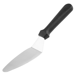 Лопатка кондитерская; сталь нержавеющая , полиэтилен; L=17, B=7.5см; металлический , черный