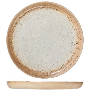 Тарелка мелкая; керамика; D=15см; бежевый 