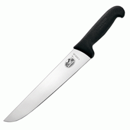 Нож для нарезки мяса; сталь нержавеющая , полипропилен ; L=33.5/20.5, B=4см; черный, металлический 
