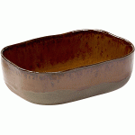 Блюдо глубокое №6 «Мерси»; песчаник; H=45, L=145, B=105мм; коричневый 