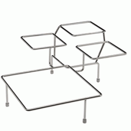 Подставка для 4-х салатников; металл; H=17, L=39, B=39см