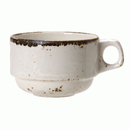 Чашка чайная «Крафт»; фарфор; 285мл; D=90, H=65, L=130мм; белый