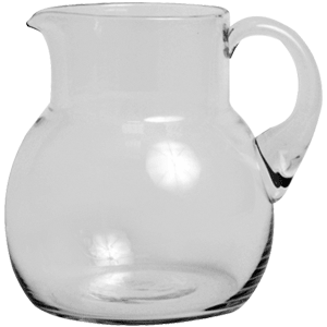 Кувшин; стекло; 1л; D=135, H=150, L=180, B=3мм; прозрачный 