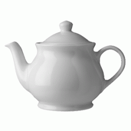Чайник с крышкой  «Грэйс»; фарфор; 0, 5л; D=10, H=12, L=19см; белый