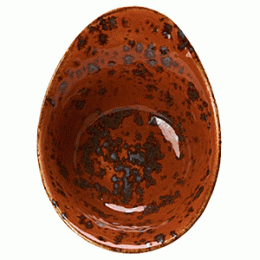 Салатник «Крафт»; фарфор; 125мл; H=55, L=130, B=95мм; терракот