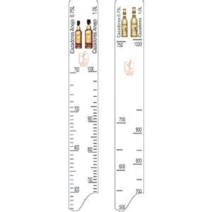 Линейка «Казадорес Бланко, Аньехо 0. 75, 1»; пластик; L=28, B=2см; белый