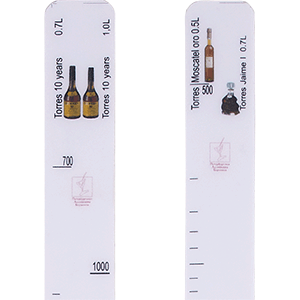 Линейка «Torres 10лет, 0. 7, 1 Jaime 0. 7л»; L=28, B=2см; белый