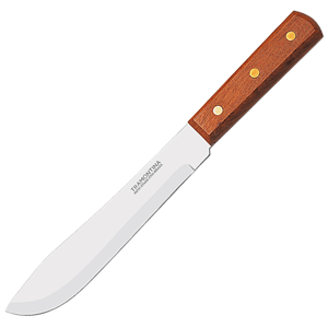 Нож для нарезки мяса; сталь, дерево; , L=285/180, B=35мм; коричневый , металлический 