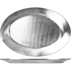 Блюдо овальное ; алюминий ; , H=2, L=28, B=20см