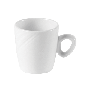Чашка кофейная «Органикс»; фарфор; 85мл; D=60, H=63, L=83мм; белый