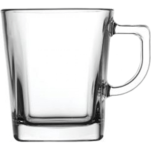 Кружка; стекло; 270мл; D=8, H=9.2см; прозрачный 