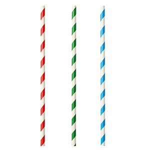 Трубочки[100шт]; бумага; D=8, L=210мм; разноцветный 