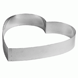 Форма кондитерская  «Сердце»; сталь нержавеющая ; D=26, H=4, L=27, B=27см