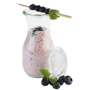 Бутылка с крышкой[6шт]; стекло; 250мл; H=14, 5см; прозрачный 