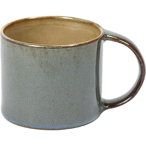 Чашка для эспрессо; керамика; 100мл; D=60, H=51мм; серый, голубой 