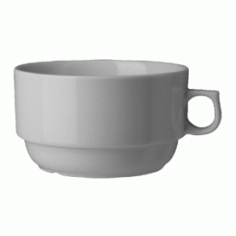 Чашка чайная «Прага»; фарфор; 330мл; D=10, H=6, L=12см; белый