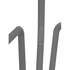 Трубочки со сгибом L=24см [250шт]; D=0.5, H=31, L=24, B=4см; серебрянный 