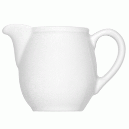 Молочник с ручкой «Бонн»; фарфор; 100мл; H=68, L=95мм; белый