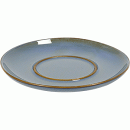 Блюдце; керамика; D=135/60, H=12мм; голубой 