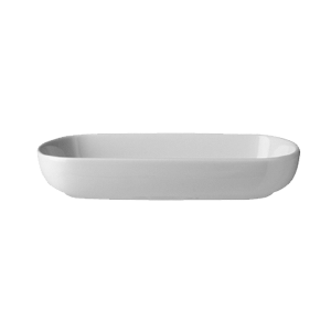 Миска овальная  «Рита»; фарфор; 350мл; , H=40, L=195, B=115мм; белый