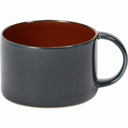 Чашка кофейная; керамика; 190мл; D=80, H=51мм; синий, коричневый 