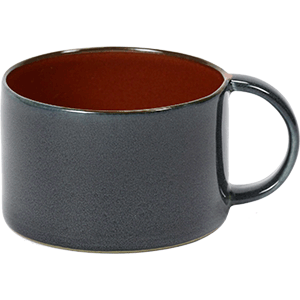 Чашка кофейная; керамика; 190мл; D=80, H=51мм; синий, коричневый 