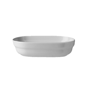 Миска овальная  «Рита»; фарфор; 300мл; H=40, L=160, B=95мм; белый