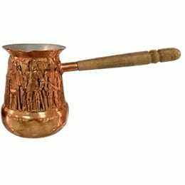 Турка «Рыцарь»; медь; 400мл; D=8/7, H=10, L=16.5см; золотой