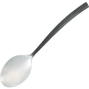Ложка столовая; сталь нержавеющая ; L=20, 9см; металлический , черный