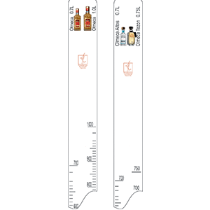 Линейка «Олмека Голд, Алтос, Тизон 0. 7, 1л»; пластик; L=28, B=2см; белый